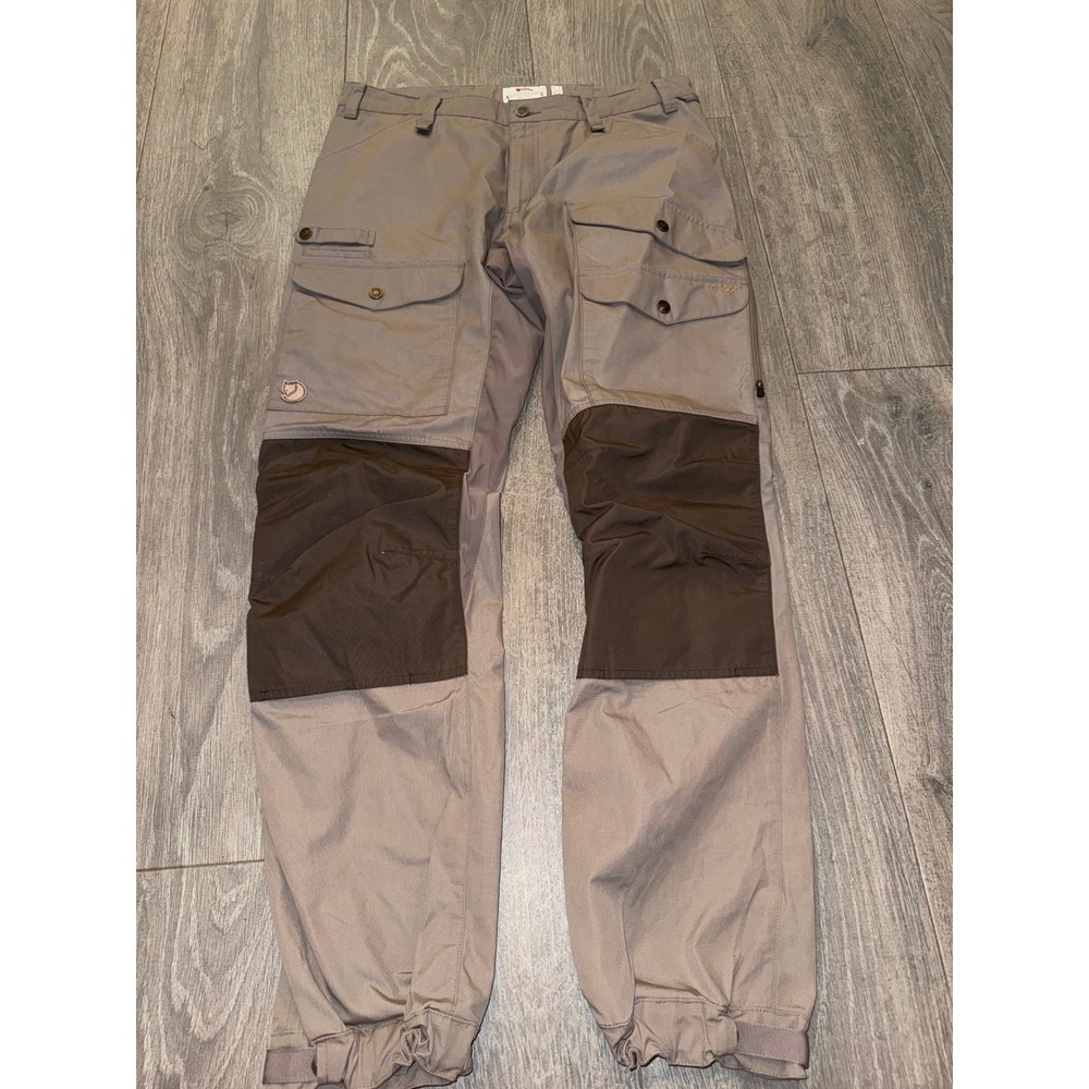 Fjallraven Keb Trousers Mens 34 Regular G-1000 Brown Tan Hiking Trekking Pants